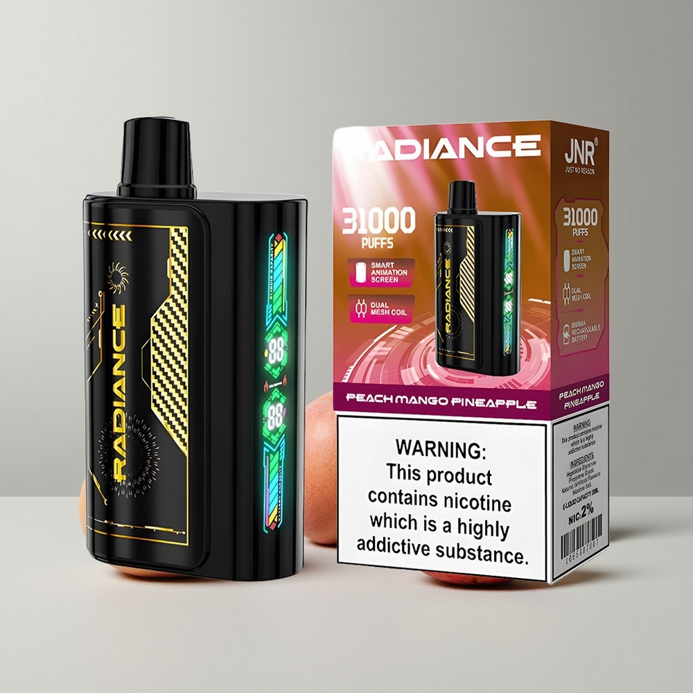 Broskyňa Mangáno Ananás JNR Radiance 31000 Puffs 28ml Tekutina veľkoobchod Slovensko