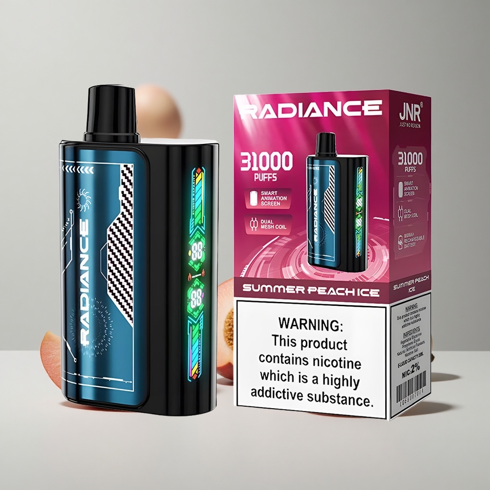 Letný broskyňový ľad JNR Radiance 31000 Ťahy Obnoviteľná Batéria veľkoobchod Slovensko