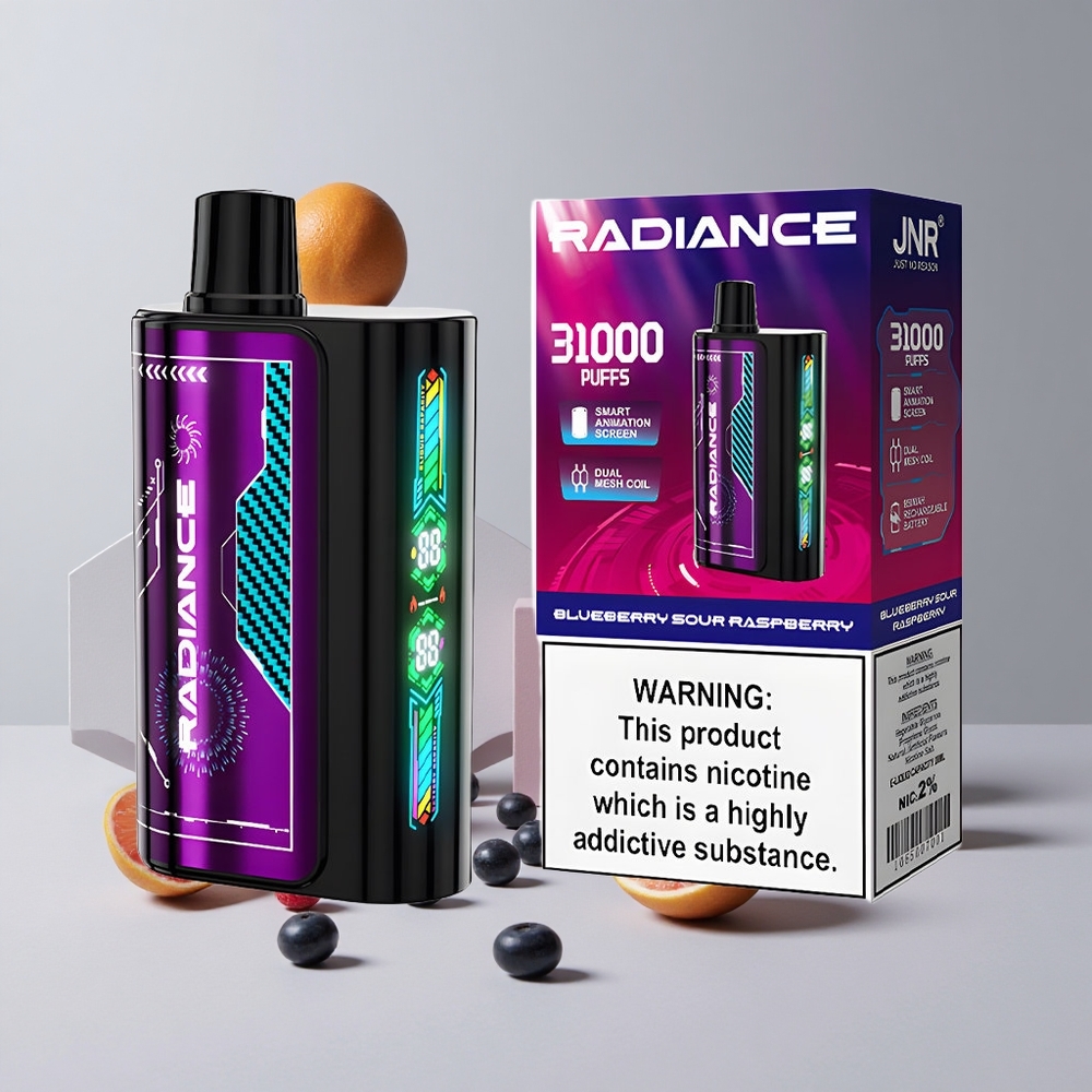 Čučoriedka Kyslá Malina JNR Radiance 31000 Puffs 28ml E-liquid veľkoobchod Slovensko