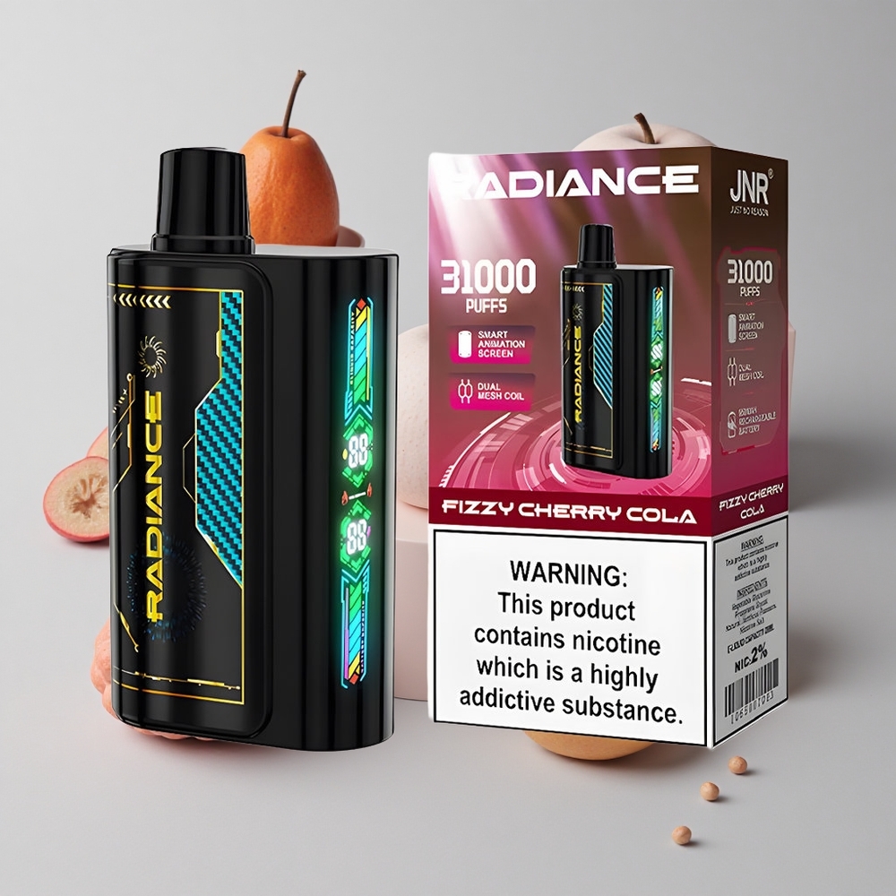 Šumivá Čerešňová Kola JNR Radiance 31000 Puffs Dual Mesh Cievka veľkoobchod Slovensko