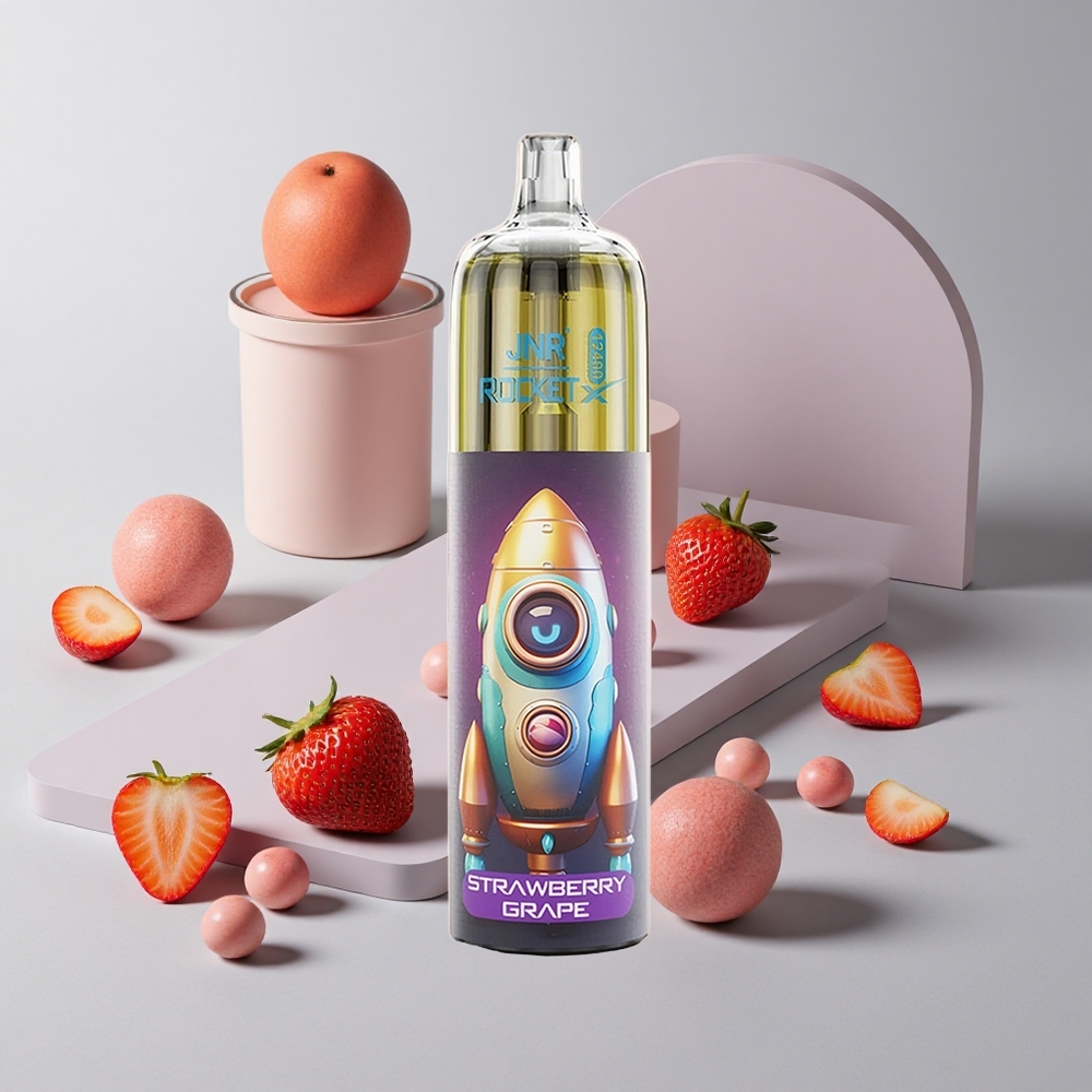 Jahoda Hrozno JNR Rocket-X 12400 Puffs Nastaviteľný Prietok Vzduchu 25ml e-Kvapka veľkoobchod Slovensko