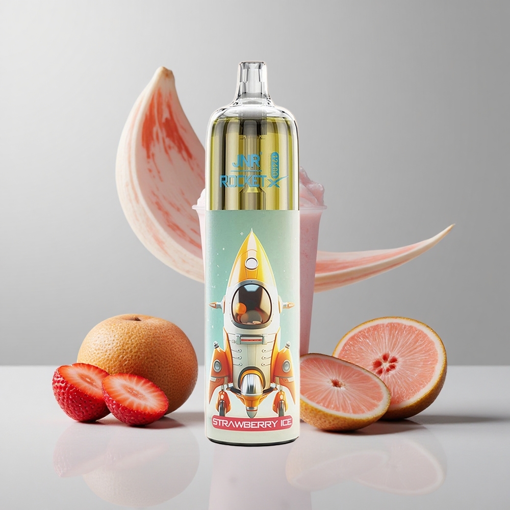 Jahodový ľad JNR Rocket-X 12400 Puffs Nastaviteľný prietok vzduchu RGB svetlá veľkoobchod Slovensko