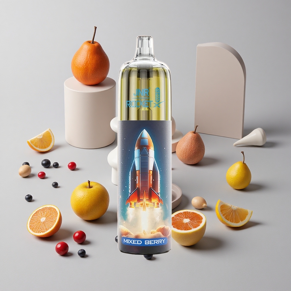 Jahodovo-Malinový JNR Rocket-X 12400 Puffs Nastaviteľný Prietok Vzduchu 25ml Kapacita e-Kvapaliny veľkoobchod Slovensko