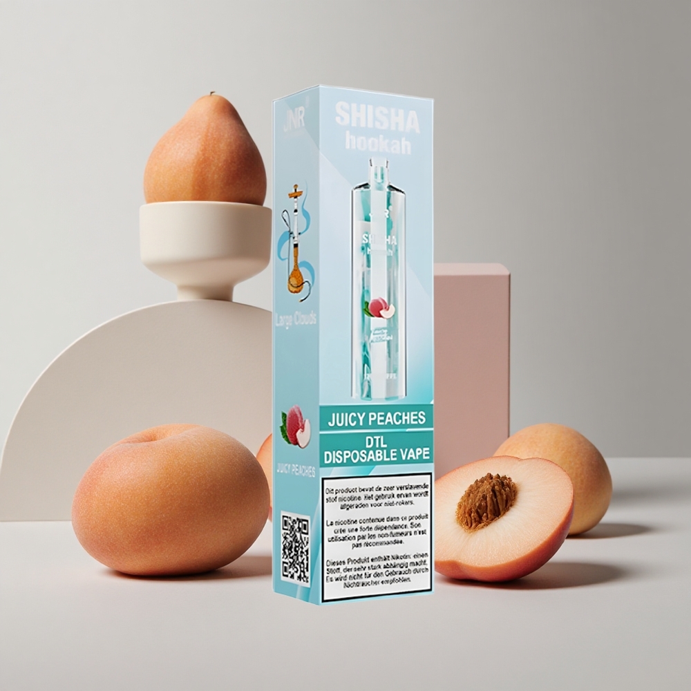 Šťavnaté broskyne JNR Shisha Hookah 12000 Puffs Batéria 750mAh veľkoobchod Slovensko