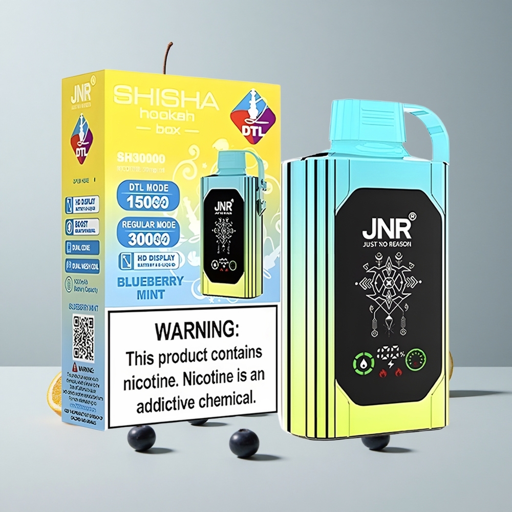 Boruvka-Mäta JNR Shisha Hookah Box 20500 Puffs 25ml Objem Dual Mesh Coil veľkoobchod Slovensko