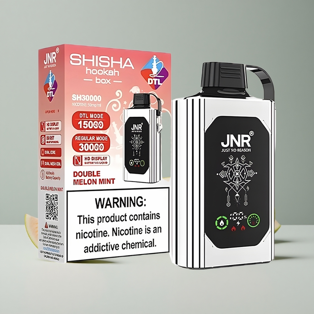 Dvojitý Melón Mäta JNR Shisha Hookah Box 20500 Puffs 25ml Kapacita Tekutín Dual Mesh Coil veľkoobchod Slovensko