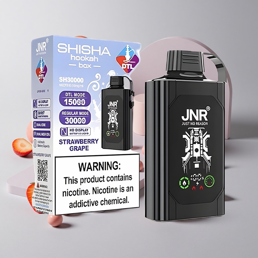 Jahoda Hrozno JNR Shisha Hookah Box 20500 Puffs HD Displej 25ml veľkoobchod Slovensko