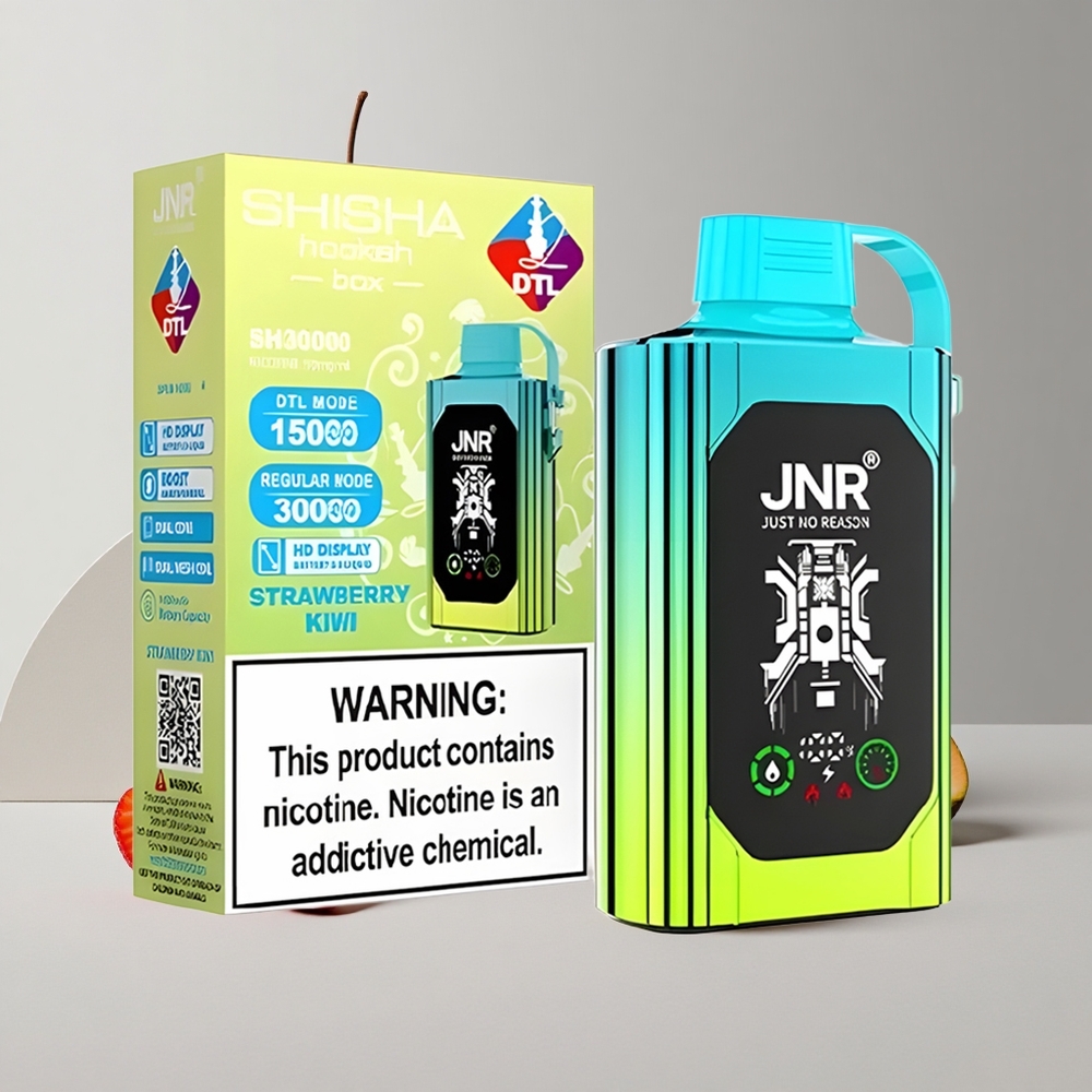Jahoda-Kivi JNR Shisha Hookah Box 20500 Puffs HD Displej Dvojité Sieťové Cievky veľkoobchod Slovensko