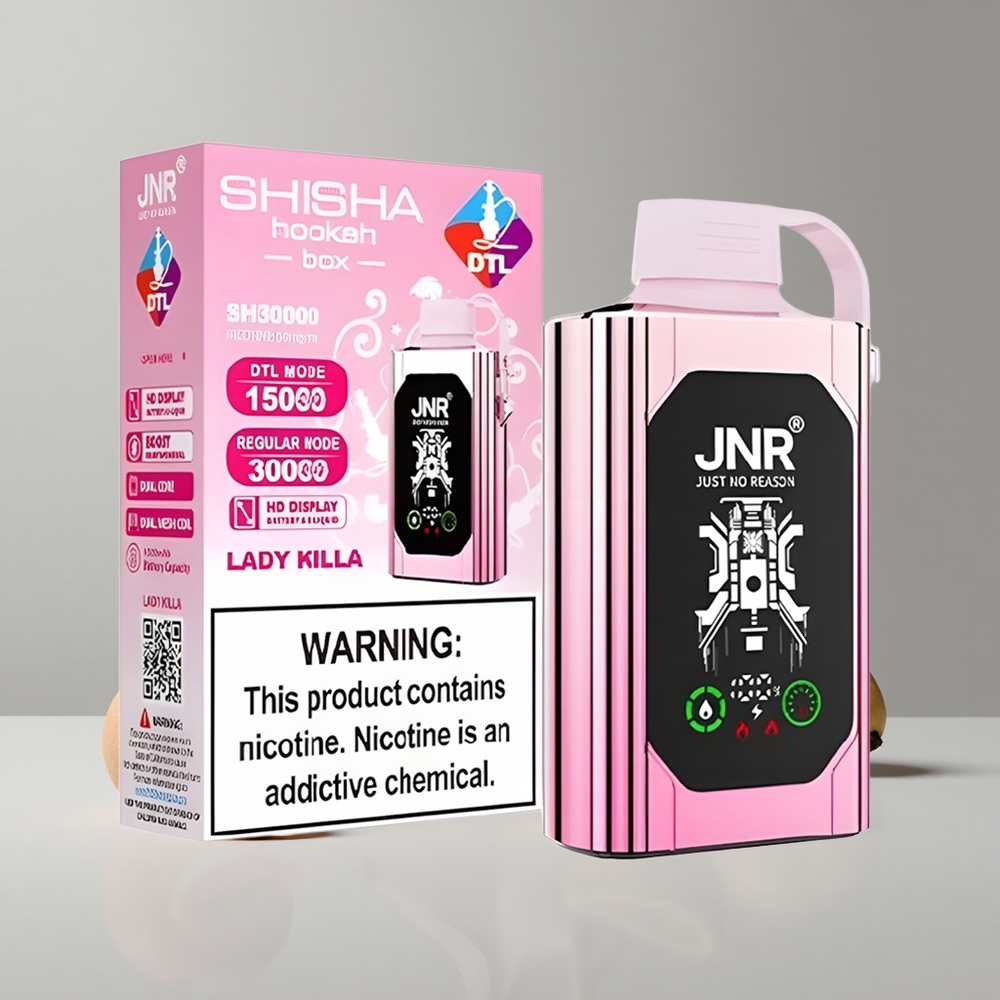 Lady Killa JNR Shisha Hookah Box 20500 Puffs Jednorazové Vape HD Displej Dual Mesh Coil veľkoobchod Slovensko