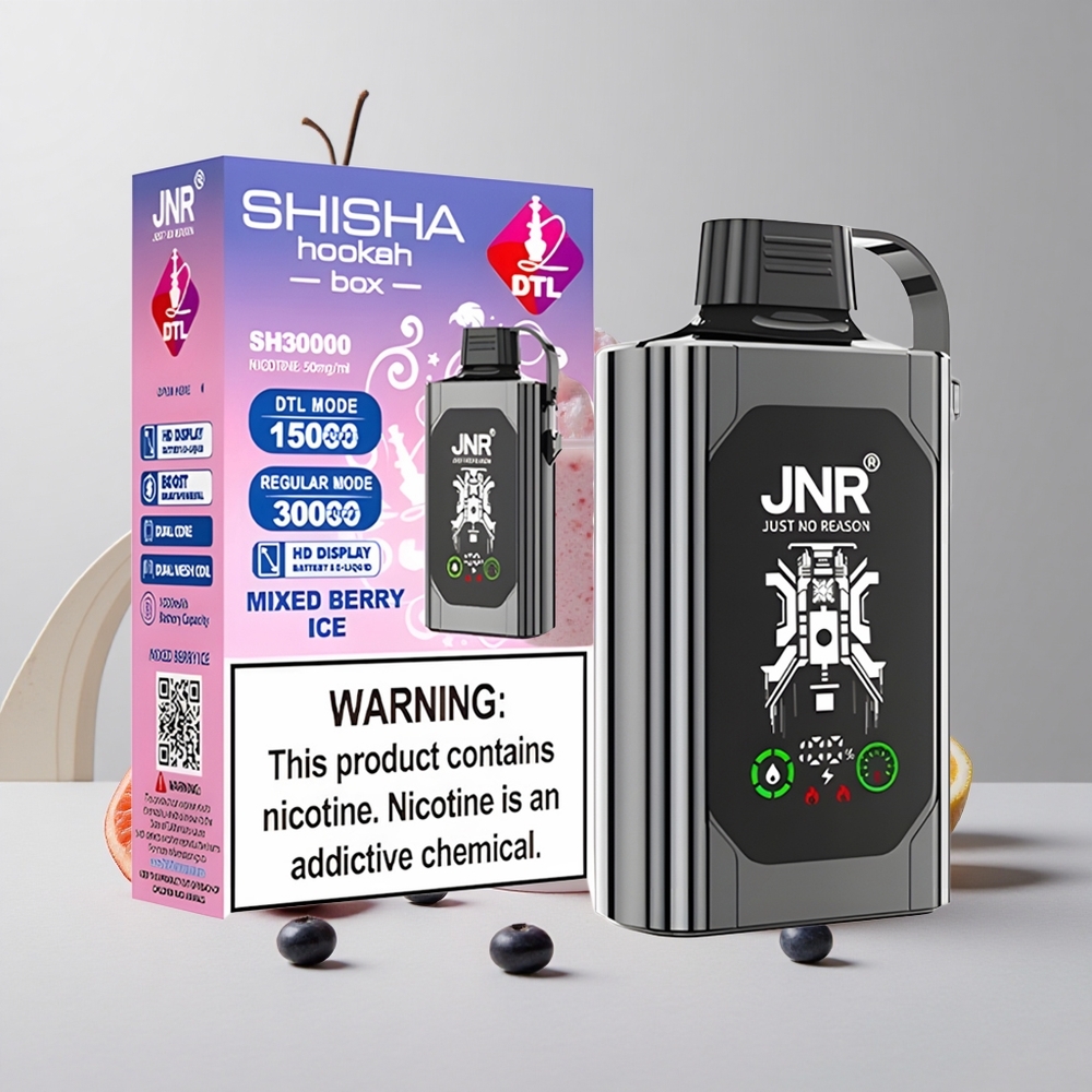 Zmes Berry Ľadová JNR Shisha Hookah Box 20500 Puffs HD Displej a Batéria 1000mAh veľkoobchod Slovensko