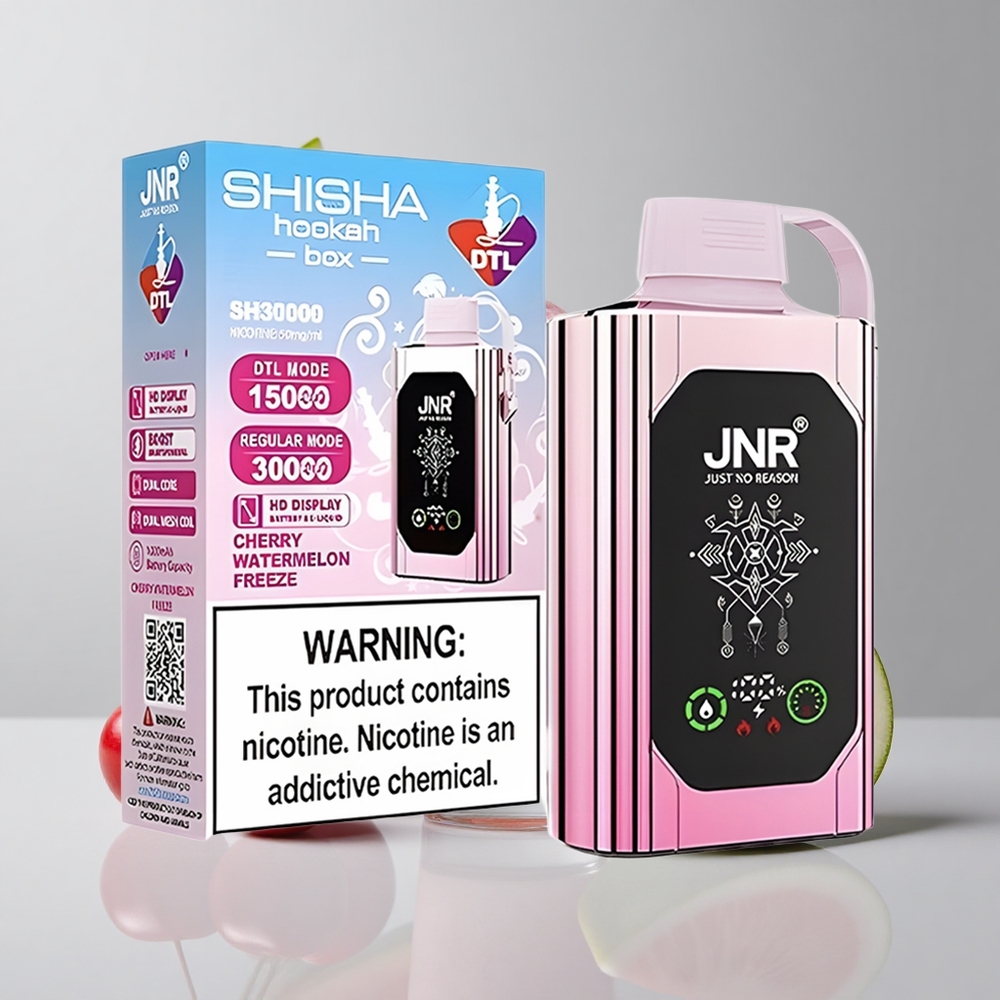 Čerešňový Melónový Ľad JNR Shisha Hookah Box 20500 Puffs HD Displej 25ml veľkoobchod Slovensko