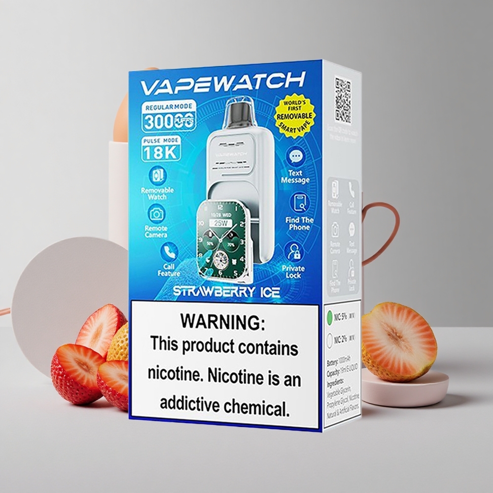 Jahodový ľad JNR VapeWatch 30000 Puffs Batéria 1000mAh veľkoobchod Slovensko