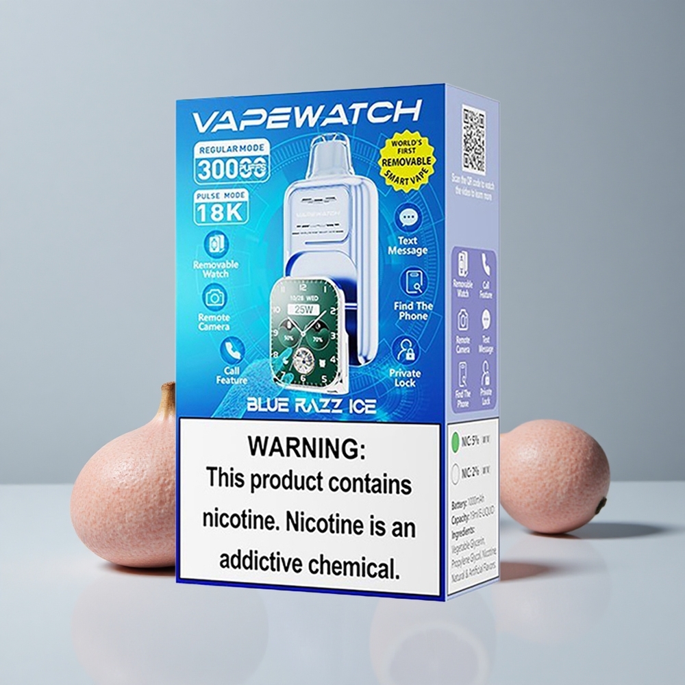 Modrá Malina Ľad JNR VapeWatch 30000 Fajčiek 1000mAh Batéria a 19mL Nápln veľkoobchod Slovensko