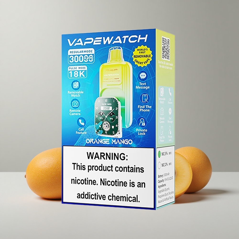 Oranžová manga JNR VapeWatch 30000 fajčiek Kapacita batérie 1000mAh veľkoobchod Slovensko