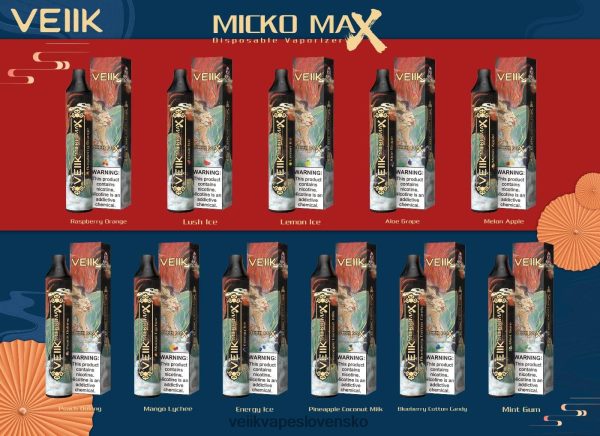 VEIIK Cracker Pod Slovensko - VEIIK Micko MAX jednorazová vapka 1500 vdychov HF684648 citrónový ľad
