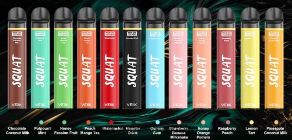 VEIIK Micko Q - VEIIK Squat Mesh 1800 vdychov jednorazové vape pero 10ks HF684654 viaceré príchute